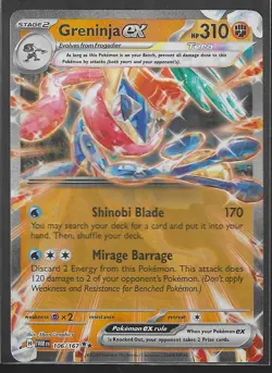 Pokemon TCG Greninja EX 106/167 Holo Twilight Masquerade NM/M - Image 1
