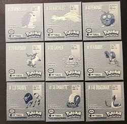 Lot of 9 - 1999 Pokemon Series 1 Stickers Ninetales Sandslash Rapidash Dragonair - Image 2