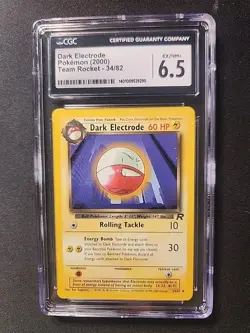 Pokemon TCG Dark Electrode 34/82 Team Rocket Unlimited *CGC 6.5* - Image 1