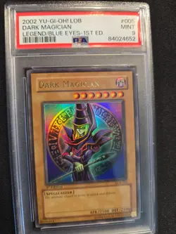 Yu-Gi-Oh! Dark Magician Legend of Blue Eyes 1st Edition LOB-005 PSA 9 Mint - Image 2
