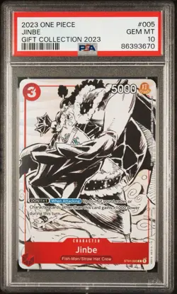 Bandai 2023 One Piece CCG Jinbe Gift Collection 2023 #005 EN PSA 10 - Image 1