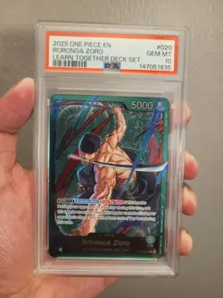 2025 ONE PIECE EN LEARN TOGETHER DECK SET #020 RORONOA ZORO PSA 10 - Image 1