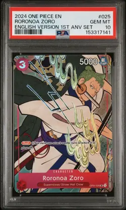 Roronoa Zoro #025 1st Anniversary Set 2024 One Piece English 🔥 PSA 10 🔥 - Image 1
