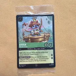 Disney Lorcana TCG Stitch Alien Buccaneer Foil Promo Card 8/P2 NM - SEALED - Image 2