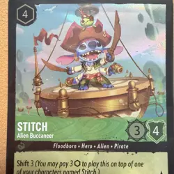Disney Lorcana TCG Stitch Alien Buccaneer Foil Promo Card 8/P2 NM - SEALED - Image 3