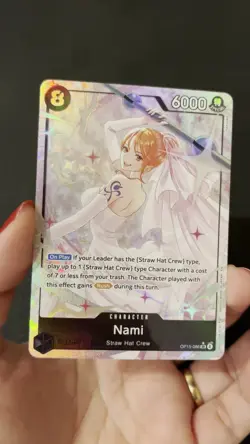 One Piece TCG Nami OP15-086 SR Alt Art Parallel Wedding Dress English NM - Image 2