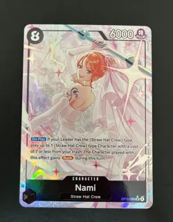 One Piece TCG Nami OP15-086 SR Alt Art Parallel Wedding Dress English NM - Image 4