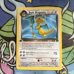 Pokemon TCG Dark Dragonite Card 1st Edition Non-Holo (22/82) - Image 1