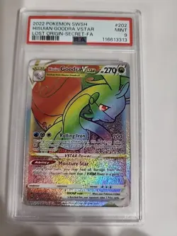 Pokemon TCG Hisuian Goodra VSTAR Rainbow Card 202/196 Lost Origin Mint Condition - Image 1