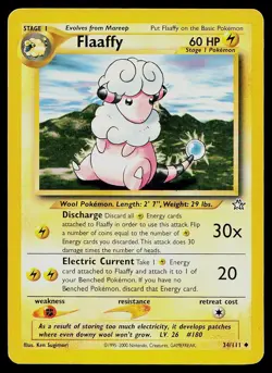 Pokemon Card Neo Genesis Flaaffy 34/111 Uncommon - Image 1