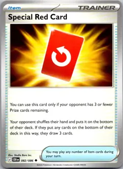 Special Red Card 082/086 Uncommon Chaos Rising Pokemon Near Mint - Image 1