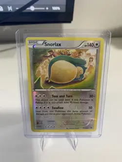 Snorlax 77/124 Rare Fates Collide Reverse Holo Tomokazu Komiya Pokemon Card LP - Image 1