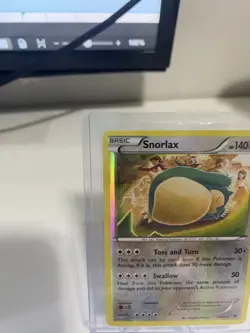 Snorlax 77/124 Rare Fates Collide Reverse Holo Tomokazu Komiya Pokemon Card LP - Image 4