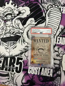 Monkey D. Luffy PSA 10 One Piece English Card OP05-119 Wanted 2024 Alternate Art - Image 2