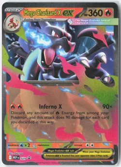 Mega Charizard X ex ME: Mega Evolution Promo 029 Pokemon Card Holo - Image 1