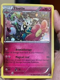 POKEMON FLOETTE XY139 PROMO BLACK STAR COSMOS HOLO WITH SWIRL VLP CARD - Image 1