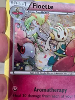 POKEMON FLOETTE XY139 PROMO BLACK STAR COSMOS HOLO WITH SWIRL VLP CARD - Image 4