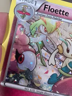 POKEMON FLOETTE XY139 PROMO BLACK STAR COSMOS HOLO WITH SWIRL VLP CARD - Image 5