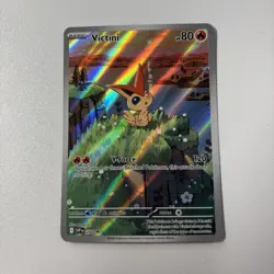 Pokemon TCG Victini SVP 208 Full Art Holo Card Black Star Promo Rare - Image 1