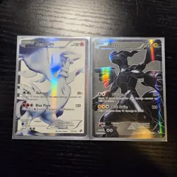 Pokemon TCG Reshiram 113/114 Zekrom 114/114 Black and White Holo Card Full Art - Image 1