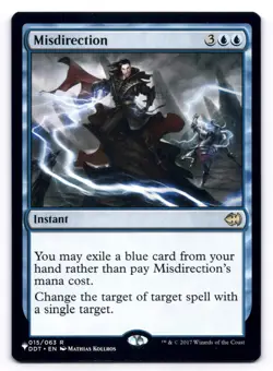 Misdirection NM The List: Reprints Dual Deck Merfolk v Goblins 015/063 MTG Reg - Image 1