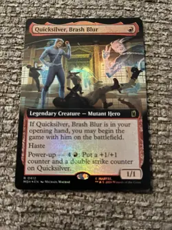 Quicksilver, Brash Blur Exnteded Art Foil Marvel Super Heroes Mtg Nm 0412 - Image 1