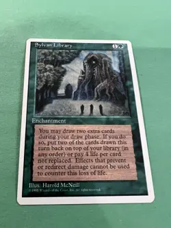 Magic The Gathering (MTG) - Sylvan Library (4th Edition/Green) - Image 1
