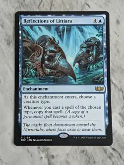 Reflections of Littjara | MTG TDC | Blue Enchantment Copy Tribal EDH Rare | NM - Image 1