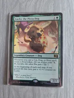 Lucky the Pizza Dog (Foil) Rare MTG Marvel Super Heroes Commander - Image 1