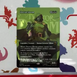 Doctor Doom Borderless Non-foil (0365) MTG Marvel Super Heroes Near Mint In Hand - Image 1