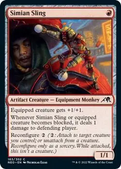 Simian Sling - 163 - Common - Kamigawa: Neon Dynasty - Foil - LP - Image 3