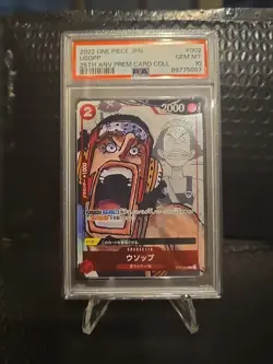 2022 ONE PIECE JPN 25TH ANNIVERSARY PREMIUM CARD COLL #002 USOPP PSA 10 - Image 1