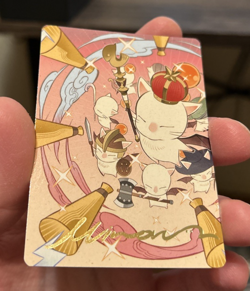 MTG Summon: Good King Mog XII Art Card - FINAL FANTASY 42/54 Gold Foil Signature - Image 1