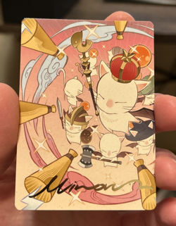 MTG Summon: Good King Mog XII Art Card - FINAL FANTASY 42/54 Gold Foil Signature - Image 2