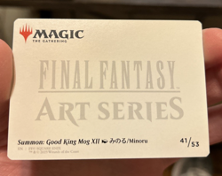 MTG Summon: Good King Mog XII Art Card - FINAL FANTASY 42/54 Gold Foil Signature - Image 3