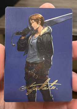 GOLD SIGNATURE Squall, SeeD Mercenary 47/53 Final Fantasy Art Series MTG Card - Image 1