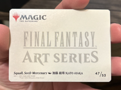 GOLD SIGNATURE Squall, SeeD Mercenary 47/53 Final Fantasy Art Series MTG Card - Image 3