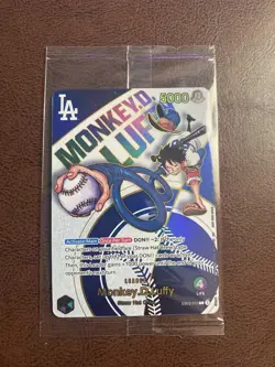 ONE PIECE NIGHT LOS ANGELES DODGERS MONKEY D. LUFFY PROMO CARD GAME SEALED ODA - Image 1