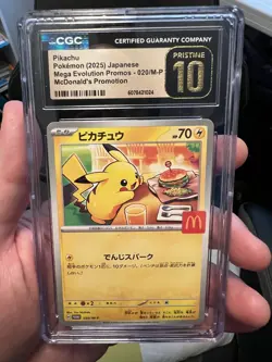 Pikachu 020/M-P McDonald's 2025 Japanese Pokemon Promo Card - CGC 10 Pristine - Image 1