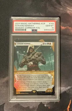 Edward Kenway Foil Showcase Mythic MtG Card Assassin's Creed PSA 10 - Image 1
