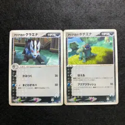Team Aqua Mightyena & Poochyena Pokemon Set of 2 Japanese cards(2003)JP416 - Image 1