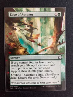 Edge of Autumn (TSR MTG) ALTERED with extended art! Hand painted v.1 - Image 1