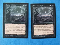 MTG Magic the Gathering BLANKET OF NIGHT VISIONS LP X2 ACTUAL PICTURES - Image 1