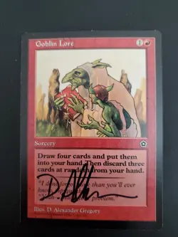 Mtg Goblin Lore Ap Artist Proof Signed By Artist Limited To 50 - Image 1