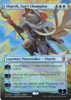 MTG Elspeth, Sun's Champion (Borderless) (97) | NM Foil | Cmd: Bloomburrow (BLC) - Image 2