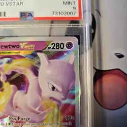 Pokemon Go Mewtwo Vstar #031/078 PSA 9 Mint Trading Card TCG - Image 4