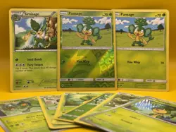 9x PANSAGE Pokemon Mixed Generation Unique Cards Green Cute Cards - Image 1