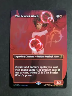The Scarlet Witch (Borderless Foil) Rare MTG Marvel Super Heroes - Image 1