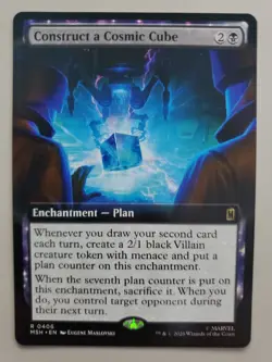 MTG Construct a Cosmic Cube Marvel Super Heroes Extended Art Rare - Image 1