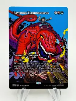 MTG Marvel Super Heroes RAVENOUS TYRANNOSAURUS Borderless Mythic #093 - Image 1